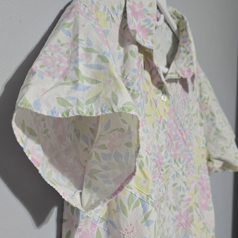 Source Unknown Women's Floral Button Down Shirt - Pink, Yellow, Green - Picture 2 of 8